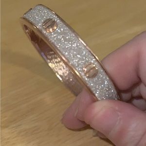 Bling and Rose Gold Bangle Bracelet